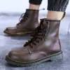 1460 Botas Martin Estación Europea Nueva Estilo Retro Británico Caña Alta Herramienta Piel de Vaca Punta Redonda Botas de Cuero para Hombres y Mujeres