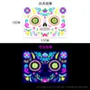 Pegatinas de Tatuaje en Stock con Lámina Dorada y Pegatinas Faciales Fluorescentes, Nuevas Pegatinas de Tatuaje de Fiesta de Neón de Halloween de Venta Caliente Transfronteriza