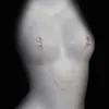Cadena de Pecho Sexy con Borlas de Doble Capa para Mujer 2025 Nuevo Estilo Discoteca Cadena para Pezones Cadena de Pecho de Perla Artificial Cadena Corporal
