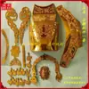 Casco de Ópera Dramática, Tallado Dorado, Accesorios de Tallado Dorado, Sombrero de Tallado Plateado, Visón Dorado, Sombrero de Marca, Columna de Ala