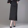 Falda Midi de Gamuza con Estampado de Flor Quemada para Mujer, Nueva Colección Otoño/Invierno 2026, Cintura Alta, Adelgazante, Moderna, Rejuvenecedora, Falda de Corte Recto