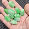 Jade Jade Verde Seco Passepartout Quadrado Contas Espalhadas de Jade Base Branca Padrão Verde Ruyi Contas de Balde Acessórios de Joias Contas Artesanais