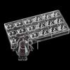 Molde de Chocolate de Plástico Duro PS Molde de Cubitos de Hielo Rosa Herramientas para Hornear Gelatina 3D Disponibles en Varios Estilos