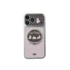 Capa Fofa de Coelhinho com Bolinhas para Celular Apple 17Promax Iphone16Pro Desenho Animado com Suporte 15