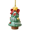 Adornos de Navidad Colgantes Animales Lindos Acrílico Decoraciones Planas Mini Árbol de Navidad Colgantes Dibujos Animados