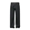 Ropa para Hombre Shanggu: Comercio transfronterizo, exclusivo para el Sudeste Asiático, marca de tendencia de mezclilla cruda estilo americano, pantalones rectos holgados para hombre