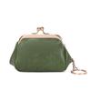Monedero retro con clip nuevo 2023 transfronterizo, PU color sólido, para todo, bolsa para guardar monedas, pequeño, portátil, llavero