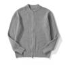Outono e Inverno Novo Cardigan Suéter Cor Sólida Zíper Duplo Senso de Design Masculino Moda Europeia e Americana Coreana Suéter Slim-fit Outer