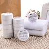 Venta al por mayor del fabricante Toalla Comprimida de Algodón Portátil para Viajes Toalla Cuadrada Comprimida Toalla Cuadrada Blanca de Hotel Toalla de Baño Comprimida Personalización