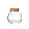 Latas de Té Redondas Modernas de Corcho para el Hogar Simple Frascos de Almacenamiento de Vidrio de Borosilicato Cinco Granos y Hierbas Frasco Sellado para Medicamentos