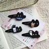 Estilo Lindo para Niños Alto Valor Gato Negro Pequeño Accesorios para el Cabello Pinzas para el Cabello Dulce de Niña Dibujos Animados Accesorios para la Cabeza Pinzas BB Pinzas para el Fleco Accesorios para el Cabello