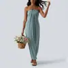 Transfronterizo 2026 Verano Nuevo Vestido Europeo y Americano para Mujer Ajustado Elegante Adelgazante Color Sólido Vestido sin Mangas al Cuello