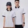 Camiseta de Trabajo Verano Seda de Hielo Manga Corta Hombre Logo Impreso Personalizado Equipo Corporativo Cuello Polo Camisa Cultural de Trabajo