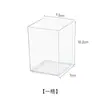 Porta-Canetas de Acrílico Transparente Caixa Quadrada para Canetas de Estudante Caixa de Armazenamento para Pincéis de Maquiagem de Mesa Leve Luxo Papelaria Ins Porta-Canetas
