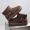 2026 Nuevos Zapatos de Algodón Peludo Invierno Transfronterizos Suela Gruesa Botas Cortas Cálidas Talla Grande Comercio Exterior Slip-on Botas de Nieve para Mujer En Stock