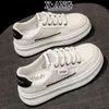 Zapatos Blancos de Piel Genuina para Mujer 2026 Primavera y Verano Nuevo Estilo Transpirables Versátiles Tenis de Suela Gruesa Zapatos Deportivos Casuales para Mujer