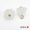 Pies de cobre de vidrio cárdigan cheongsam para mujer joyería costura a mano hebilla de color forma de flor abrigo abrigo camisa camisa botón de camisa