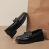 Sapatos de Couro para Trabalho Primavera e Outono 2025 Novos Mocassins Femininos Sapatos Pequenos de Couro Solado Macio Sapatos Casuais Versáteis