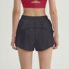 Pantalones cortos deportivos de celebridades de Internet transfronterizas, sueltos y con forro para entrenamiento de carrera, falso traje de yoga de dos piezas, pantalones cortos para el verano de 2024