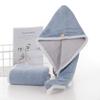 Gorro de secado de cabello de vellón coral de doble cara grueso y a juego, muy absorbente, para estudiantes, para el hogar, gorro de ducha para el cabello, venta al por mayor de fábrica