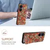 Denior es Adecuado para Funda de Teléfono de Cuero Floral de Madera Suave para Oneplus 13 y Funda de Teléfono con Tarjetero para Oneplus Ace3Pro