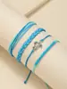 Pulseira Wave em estilo boêmio, com estampa de ondas e tecido encerado, em promoção na Amazon Cross Border.