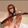 Presilha de Cabelo Preta de Luxo com Laço e Pedras Strass Grandes, Nova Presilha de Cabelo de Luxo para a Parte de Trás da Cabeça, Acessório de Cabelo Tipo Pinça de Tubarão