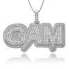 Collar de Hombre Europeo y Americano con Letras de Hip-Hop Personalizado Transfronterizo Monograma 24K t Zirconia Cúbica DIY Colgante Empalmado de Letras