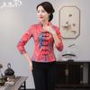 Chaqueta Traje Tang para Mujeres de Mediana Edad y Ancianas Corto Mejorado Moda Nuevo Traje Cheongsam Diario Boda de la Madre Banquete Talla Grande
