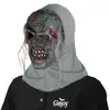 Máscara Gris de Horror Zombie Grito Máscara de Fantasma para Mascarada Adorno para la Cabeza Accesorios para Fiesta de Halloween Broma
