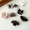 Clip para el Cabello Mini Lindo de Halloween Transfronterizo Clip para el Cabello de Acrílico Gato Araña Fantasma Murciélago Calabaza Clip Pequeño para el Cabello Accesorios para el Cabello