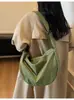 Bolsa Tote Plisada de Alta Gama para Mujer, Estilo Coreano de Moda Tendencia, Bolso de Hombro Cruzado de Gran Capacidad, Bolso Simple de Axila, Comercio Exterior
