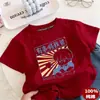 Camiseta de Algodão Puro para Meninos e Meninas Manga Curta Verão Versátil Moda Desenho Animado Bonito Camiseta Básica Infantil para Bebê Top