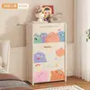 Almacenamiento a Prueba de Polvo Armario Sencillo Dormitorio Dibujos Animados Hogar Gabinete de Almacenamiento Vertical Multicapa Almacenamiento de Gran Capacidad Zapatero Sencillo
