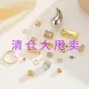 Gran Venta Zhongxing Accesorios para Joyería DIY Chapado en Cobre Oro de 14K Tapa de Flor Hebilla de Cierre Gancho para Oreja Tapones para Oreja Accesorios Al Por Mayor
