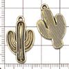 Mezcla de 20 Sombreros Vaqueros Occidentales Dorados Antiguos, Colgantes de Cactus, Pulseras Creativas para Manualidades, Collares, Accesorios de Joyería