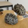 Boina para Niños Primavera y Otoño Moda para Bebés Elegante Estampado de Leopardo Gorra Adelantada Gorra de Periódico de Ala Corta para Niños y Niñas Gorra de Pintor Moderna