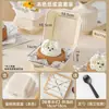 Conjunto de Caixa Descartável Bolo Bento Hambúrguer Caixa para Levar Sobremesa Caixa Pequena para Almoço Sanduíche Fatiado