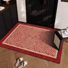 Felpudo de entrada para el hogar, alfombra para sala de estar, alfombra de sisal de imitación de color sólido, antideslizante