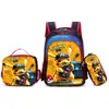 Nueva Mochila Escolar de Dibujos Animados Kpop Sudamericana de Comercio Exterior Set de Tres Piezas Mochila Ultra Ligera Impermeable