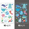 Pegatinas de Tatuaje Luminosas Azules Dibujos Animados Infantiles Impermeables y Resistentes al Sudor Pegatinas de Tatuaje de Sirena Gama Alta
