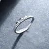 Anillos Originales de Gato y Perro Pareja Graffiti, Anillos de Resina Esmaltada de Dibujos Animados de Nicho, Plata de Ley, Regalo Femenino para el Día de San Valentín