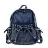 Mochila para Mujer 2026 Nueva Moda Mezclilla Simple Mochila de Mujer Casual Estilo Callejero Versátil para Viajes Cortos Bolso Escolar Pequeño