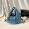 Mochila Estilosa Estilo Floresta Retrô 2026 Outono Inicial Nova Bolsa de Ombro de Grande Capacidade Mochila de Viagem Bolsa Tote de Jeans