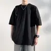 Camiseta de Manga Curta para Homem 2026 Novo Verão Estilo Fino Solta Fresca Respirável Seda de Gelo Secagem Rápida Top Camiseta