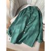 Chaqueta de Traje de Lino para Mujer 2025 Primavera Nuevo Estilo Coreano Holgada Casual Algodón Lino Top a la Moda