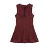 Estilo Verão 2025 Transfronteiriço Francês Retro Elegante Cintura Afinando Visual Laço Bainha Cauda de Peixe Vestido Saia Curta