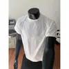 Casual transfronterizo, elástico, corte holgado, nuevo estilo de verano, camiseta transpirable de moda para hombre, cuello redondo, manga corta, camiseta de retazos a la moda