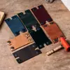 Funda de Cuero Protectora para Cuchillas de Rasurar al por Mayor en Stock, Funda de Cuero para Rasuradora Anti-Rayaduras, Funda de Cuero para Rasuradora con Botón Oculto