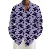 Camisas de Manga Larga de Venta Caliente Europeas y Americanas para Hombre, Cardigans Casuales de Moda, Camisas para Hombre con Impresión Digital 3D